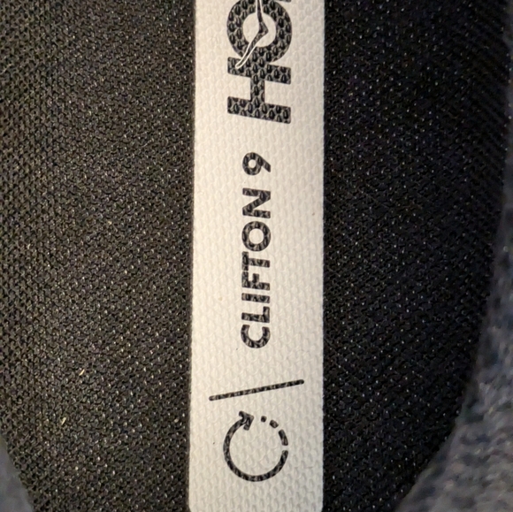 Hoka Clifton 9 Men's size 11.5D. Black with white. - Picture 7 of 11